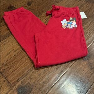 Red Rudolph Character Sweatpants